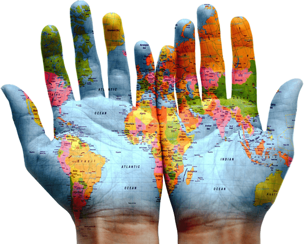 wereld handen
